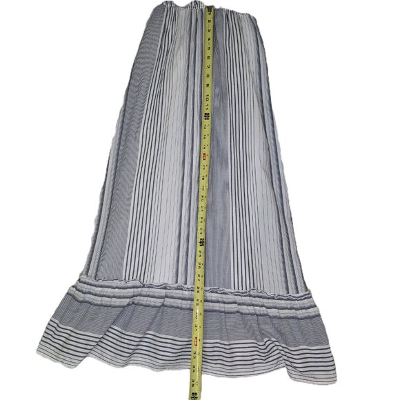 Japna Blue & White Halter Maxi Dress Ruffled Hem Elastic Waist UnderSkirt Sz M - Picture 11 of 12